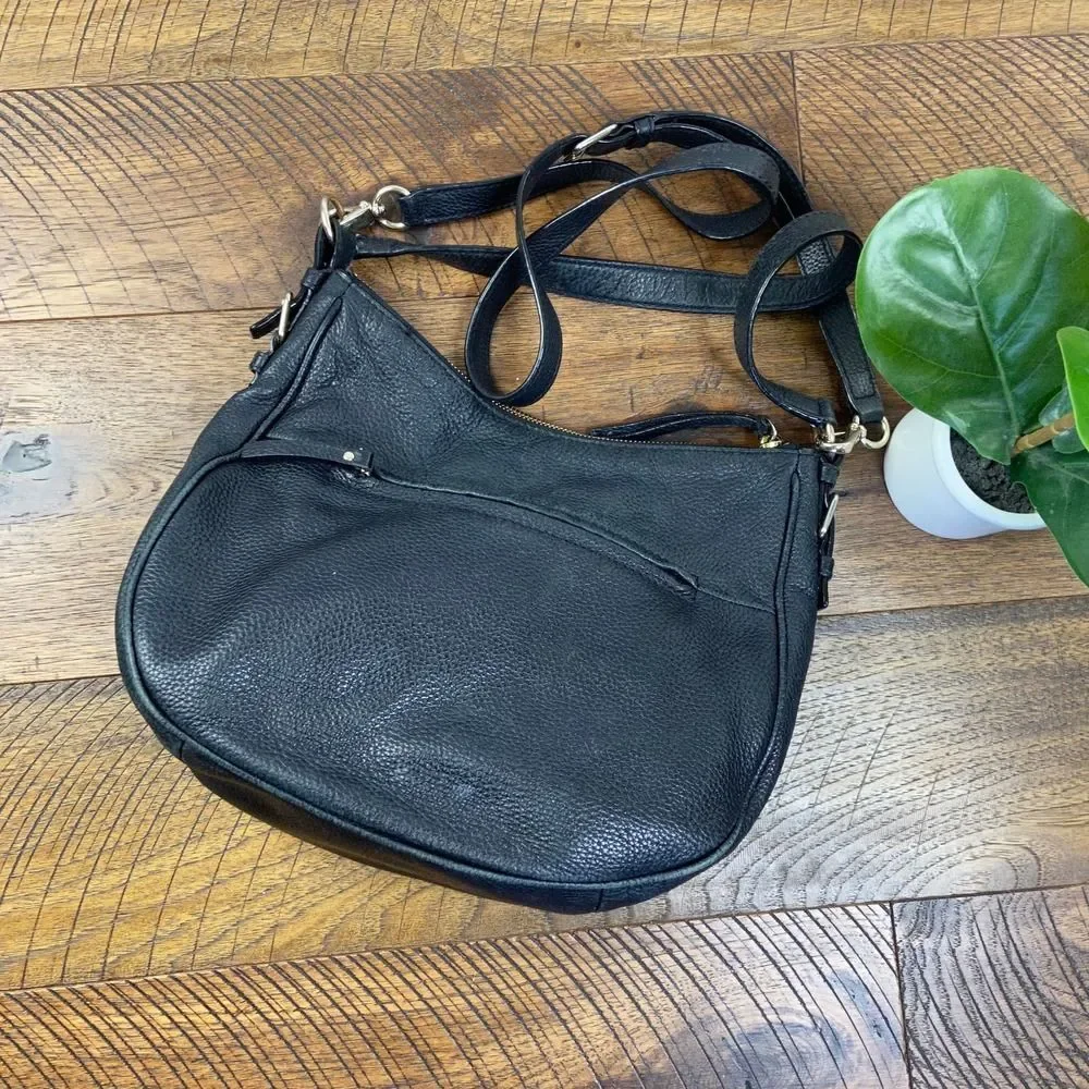 KATE SPADE Vivian hobo black pebbled leather bag purse handbag